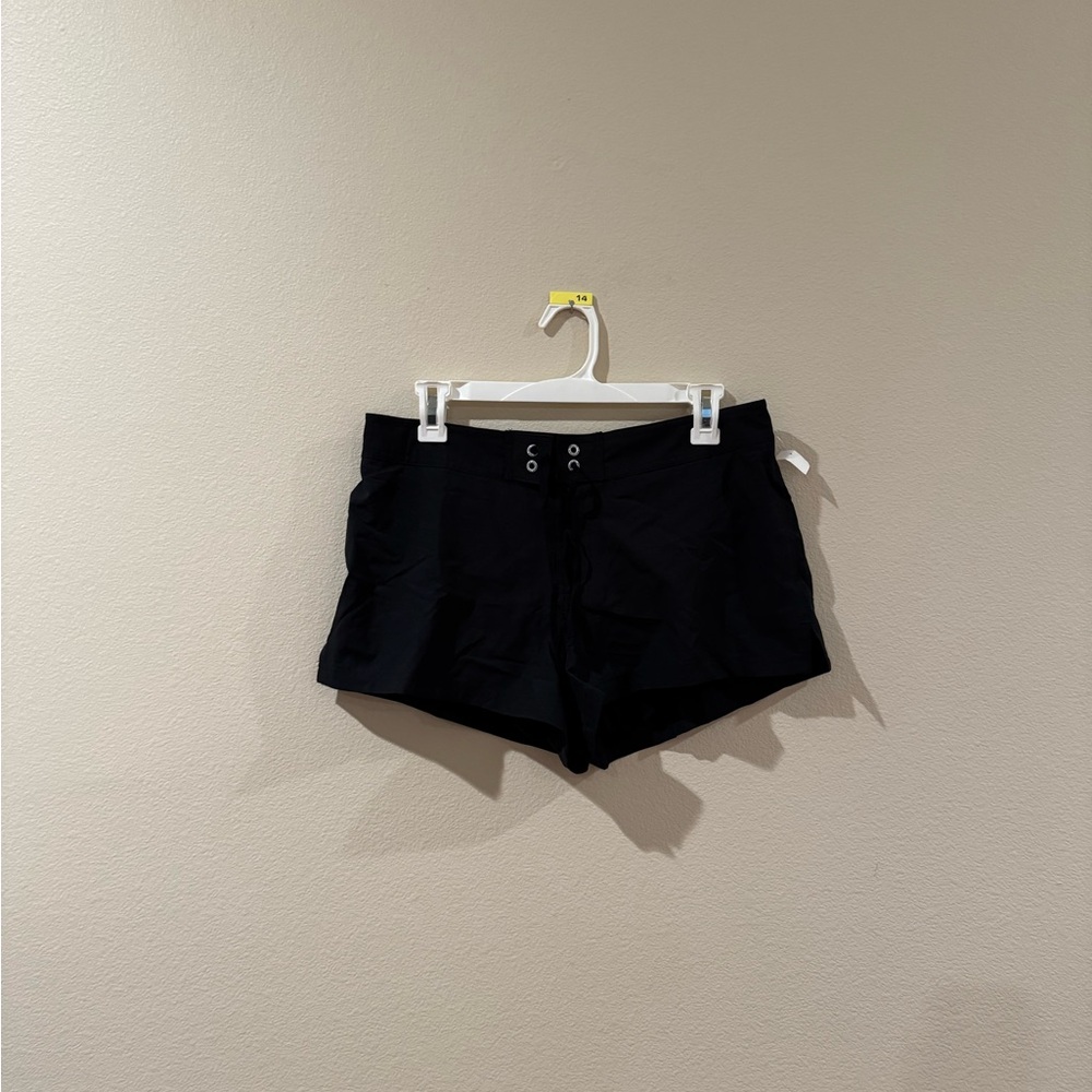 NWT Classic Black Women's Board Shorts with Tie